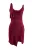 TRENDYOLMİLLA Dames Bordeauxrood Bloemenprint Kort / Mini Mouwloos Regular fit Nachthemden