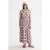 Scotch & Soda Midi Dress With Gathered Waist Feather Block