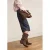 Manfield – Dames – Donkerbruine suède slouchy enkellaarsjes –