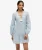Gelaagde Mini-jurk van Broderiekant Light Blue