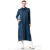 Lange mouwen Sevda jurk met wijde col en zakken, gebreide look, herfst en winter, indigo