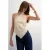 TOPSHOP regular fit gehaakte top – ecru