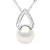 Witte parelhalsband 10 mm zirkoniumoxiden – 925 zilver