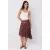 TRENDYOLMİLLA Dames Bruin Stippen Midi Skater Rokken