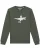 Watapparel Sweatshirt ‘ Astronaut on T-Rex ‘  kaki / wit gemêleerd