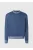 MAERZ Superwash Trui ronde hals blauw, Effen