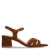 No Stress – Dames – Bruine leren sandalen met hak –