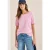 Cecil Dames Basic geribd Shirt in Roze