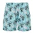 Urban Classics Heren Zwemshort Tropische Vogels All-Over Print (Blauw/Groen)