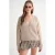 Geribde V-Hals Knopen Cardigan
