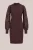WE Fashion – Dames jersey jurk met pailletten – Regular fit – Aubergine – Viscose –