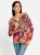 heine Gebreid vest  camel / oranje / rood