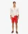 Superdry Mannen Gerecyclede Sportswear Boardshort met Logo – 48 cm Rood