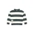 LEVV gestreepte sweater – zwart