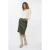 EsQualo Skirt Pencil Vegan Leather Green
