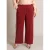 Yest Curve wide leg broek Plus Size – donkerrood