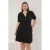Trendyol Curve Dames Zwart Effen Kort / Mini Kort Casual Skater Grote maten Jurk