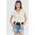 Crop Shirt met Strikdetail