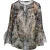 Voile top met print en uitlopende mouwen