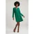 River Woods V-neck Dress Long Sleeves Green
