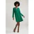 River Woods V-neck Dress Long Sleeves Green