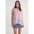 V-hals Blouse met Striksluiting en Ruffles