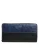 Zwarte Blauw Exotisch Leren Heren Continental Clutch Portemonnee
