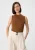 comma top bruin rib gebreid