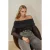 Off-shoulder Glanzende Tulle Blouse