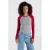 America Today gemêleerde top – rood/grijs