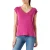 Pieces Pckamala gebreid T-shirt met V-hals voor dames (Festival Fuchsia)