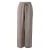 QS wide leg regular waist casual broek met linnen grijs