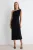 TRENDYOLMİLLA Dames Zwart Effen Maxi Mouwloos Recht Avond & Gala Jurk