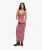 Gestreepte Ribjersey Maxi-jurk Red