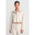 Dames Cropped Faux Suède Knopen Shirt