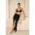 TRENDYOLMİLLA Dames Zwart Effen Maxi Sarong Asymmetrisch Rokken