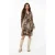 EsQualo Dress Velvet Wrap Over Print