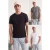 TRENDYOL MAN Heren Meerkleurig Effen 3-pack Kort Slim fit T-shirts