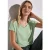 Street One Dames Glitterend V-hals Shirt in Groen