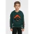 Me & My Monkey hoodie met patch donkergroen