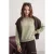 TRENDYOLMİLLA Dames Groen Effen Lang Regular fit Sweatshirts