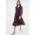 V-hals Midi-jurk met knoopsluiting