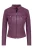 Dames paars slim-fit leren bikerjack – Maldon