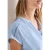 Street One Dames Blouse met overhangende schouder en tape in Blauw