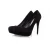 Miu Miu Zwarte suède plateau pumps.