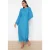 Trendyol Modest Dames Blauw Maxi Lang Casual Skater Modest Jurken