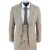 Heren tweed 3-delig beige formeel trouwpak