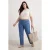Trendyol Curve Dames Blauw Effen Recht Hoge taille Grote maten Jeans