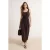 TRENDYOLMİLLA Dames Bruin Effen Midi Mouwloos Casual A-lijn Jurken