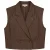 Malelions Women Cropped Linen Emblem Gilet | Espresso